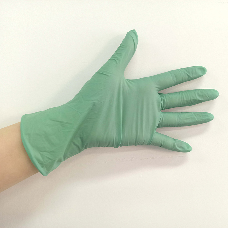 Natural Powder-Free Green Latex Rubber Gloves